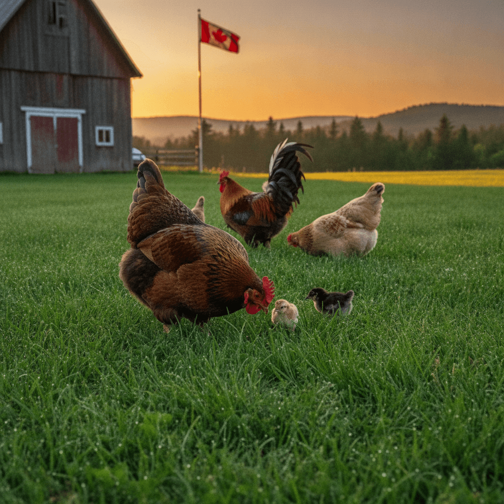 Free-range chickens